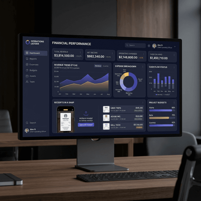 Operations Ledger Financial Dashboard